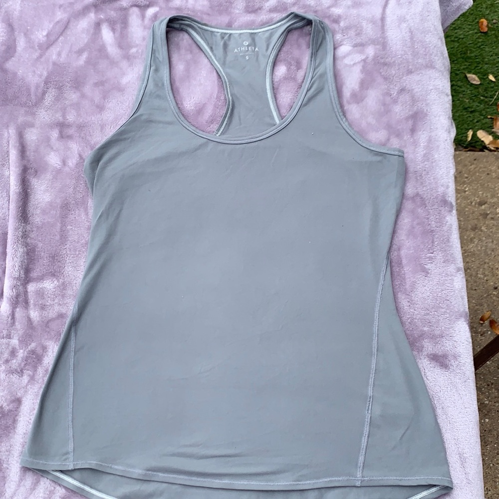 Athleta racer back tank sz S gray
